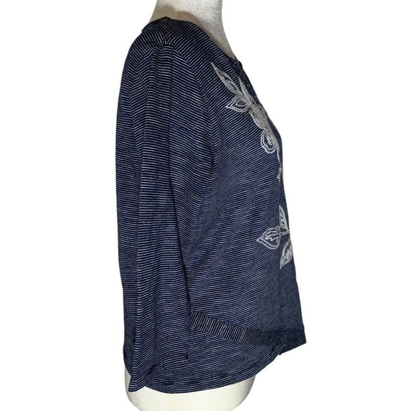 Alfred Dunner 3/4 Length Sleeve Floral Top - Size PM - Picture 4 of 8